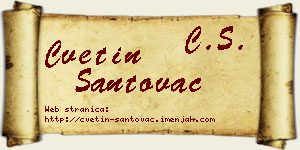 Cvetin Santovac vizit kartica